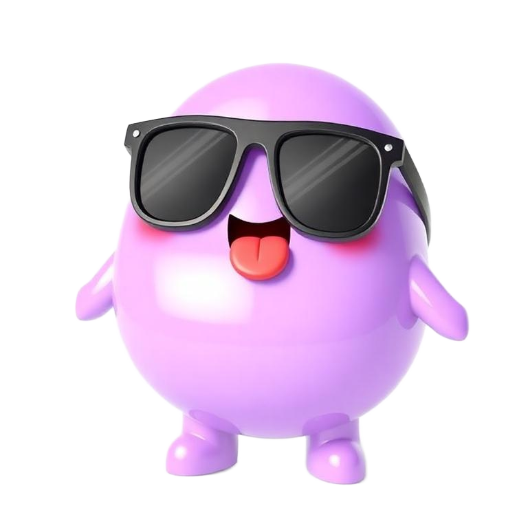 Cool mascot representing the on chain sentiment platform