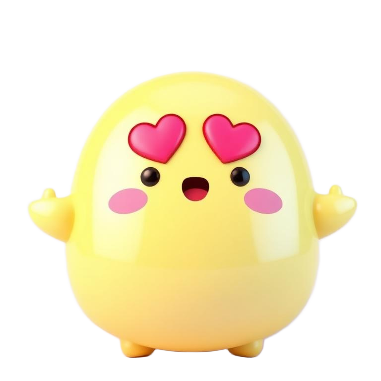 Happy mascot inviting you in